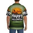 thumbnail image 5 of KLL Halloween night Print Men's Shirt Short Sleeve Button Down Summer Cuba Beach Shirts- 4X-Large, 5 of 7