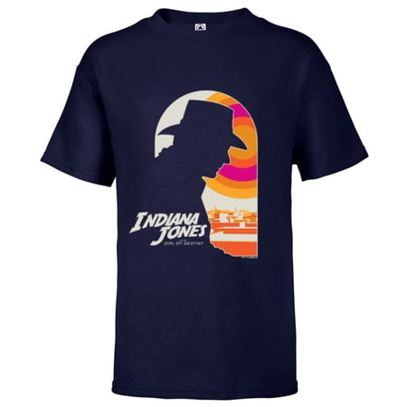 Lucasfilm Indiana Jones and the Dial of Destiny Indy Sun – Short Sleeve T-Shirt for Kids – Customized-Athletic Navy