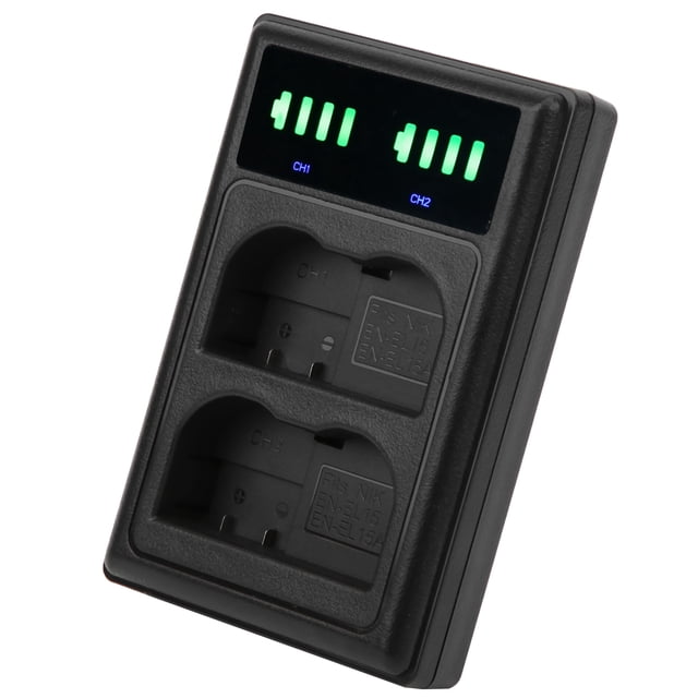Dual Dock Camera Battery Charger,Micro/Type‑C Dual Port Camera Camera Battery Charger Dual Interface Camera Battery Charger High-End Performance