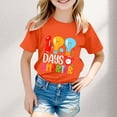 thumbnail image 2 of FhsagQ Mode Décontractée Imprimée pour Garçon et Fille, Col Rond, Manches Courtes, T-Shirt Ample, Taille 14, Orange, 11-12 Ans, 2 of 4
