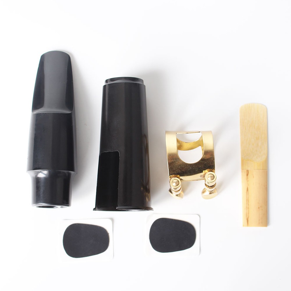 Alto Saxophone Mouthpiece Plastic with Reed Cap Clip Dental Pad Accessories Set