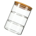 thumbnail image 3 of ACDANC Glass Storage Jars with Lid,3-Tier Stackable Containers Round Glass Storage Canisters Glass Food Storage Jars for Serving Tea,Dessert,Candy,Nuts,Snacks,Salad, 3 of 7