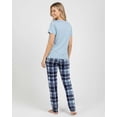thumbnail image 7 of Real Essentials 2 Pack: Women's Comfy Pajama Sets - Short Sleeve Ladies Loungewear Sleepwear PJs (Available In Plus), 7 of 7