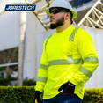 thumbnail image 6 of JORESTECH Hi-Vis Long-Sleeved Work Safety T-Shirt, Striped Heat-Transferred Reflective, TS-04 (Yellow, L), 6 of 9