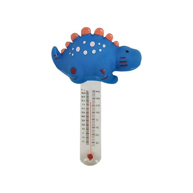 Swimming Pool Float Temperature Gauge Cute Cartoon Dinosaur Design Accurate Sensitive Sensor Easy to Read Durable PVC Material for Kids Play Pools Spa Bathtubs Home Pools