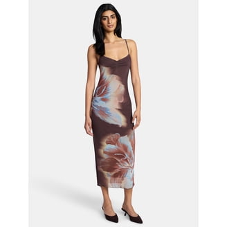 satin handkerchief mini dress Verandah Handkerchief Bemberg Satin Mini Dress in Multi