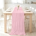 thumbnail image 5 of Yhmxh Cheesecloth Table Runner 35"x118", Boho Table Runner Decor Soft Gauze Rustic Wrinkle Wedding Table Decor for 10ft Table Birthday Party, Baby Shower, Bridal Shower, Home & Event Decor, 5 of 6