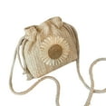 thumbnail image 4 of Gupgi Summer Weaving Floral Shoulder Bag Braided Bucket Drawstring Pack, 4 of 9