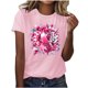 thumbnail image 1 of Mujeres Pantalones Cortos de Verano Flor Impresión Cuello Redondo Manga Corta Superior, Casual, 1 of 4