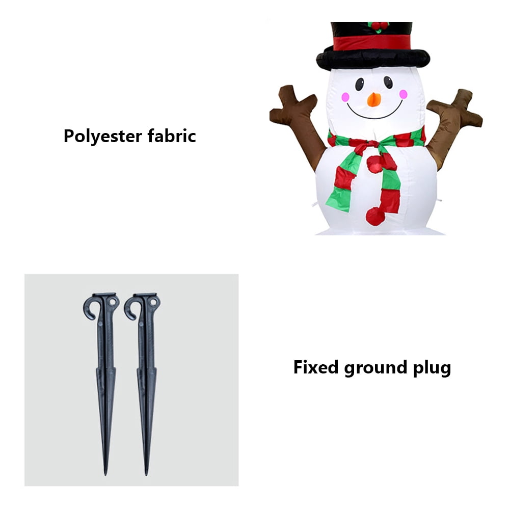YiaNXan Inflatable Snowman Dolls Decor with LED Light Christmas Snowman Decor for Xmas Garden Party Decor