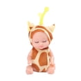 thumbnail image 2 of Mini Sleeping Baby Doll Toys, Soft Vinyl Doll Toys, Soothing Emotional Comfort Toys, Cute Cartoon Design Toys, Portable Desktop Decor Toys, Kids Pretend Play Small Gift Toys, 2 of 6