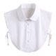 thumbnail image 1 of Cuello falso de mezclilla con solapa para mujer, fácil de abotonar, para camisas, suéteres, vestidos, chaquetas, accesorios de capas, 1 of 8