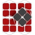 thumbnail image 1 of AUVON TENS Unit Pads 2 "X2" 20 piezas, almohadillas de repuesto sin látex de 3.ª generación, parches de electrodos con rendimiento autoadhesivo mejorado y diseño no irritante para electroterapia (rojo, 1 of 3