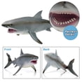 thumbnail image 4 of Mini Tudou Great White Shark Toy,11’’Realistic Sea Animal White Shark Figurine,Life-Like Ocean Organism Creature Cognitive Toy Figure,Best Collection Gift,Cake Topper for Ages 3+ Kids, 4 of 5