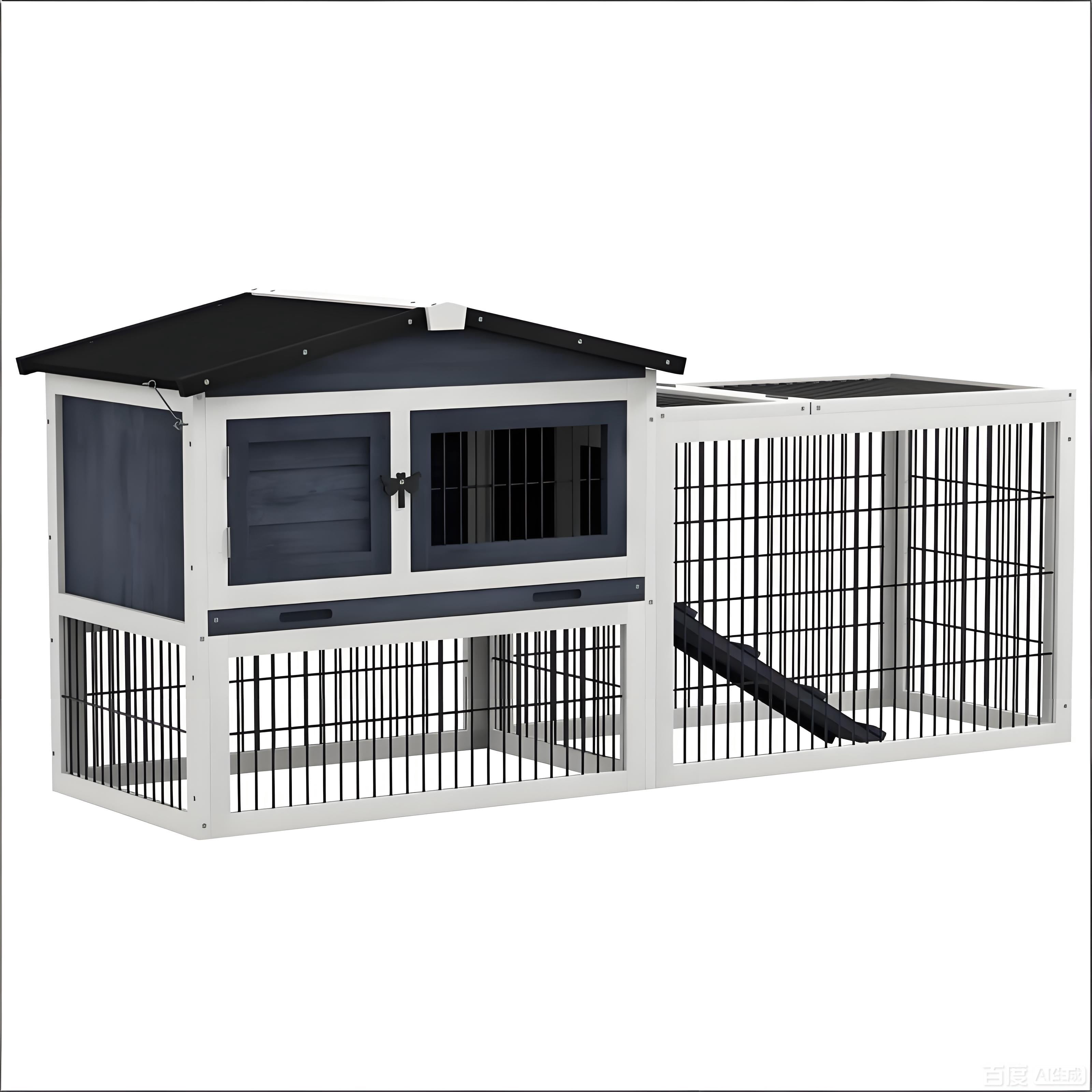 Outdoor Pet House, Rabbit Hutch Small Animal Hutch Cage