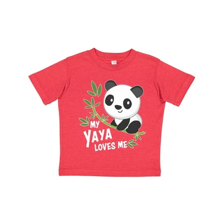 

Inktastic My Yaya Loves Me- Cute Panda Gift Toddler Boy or Toddler Girl T-Shirt