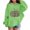 Light Green, variant on YunPes Girls Oversized Hoodie Leopard Pumpkin Graphic Sweatshirt Teen Kids Trendy Casual Pullover Top Halloween Party & Spring Fall Daily Wear
