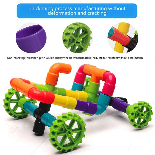 Bloques de construcción para ensamblaje de tuberías de agua para niños, bricolaje, primera infancia, jardín de infantes, desarrollo del bebé, inteligencia, puesto de juguetes de plástico