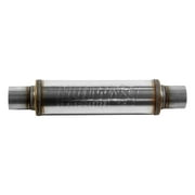 Flowmaster 71416 FlowFX Muffler 2.5 Inlet/Outlet - Round Body - Moderate Sound 409 Stainless Steel