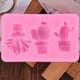 thumbnail image 3 of Inteprter Molde de silicona con forma de Cactus, reutilizable, lavable, para cocina, Fondant, pastel, arte, planta, molde, herramienta de moldeo, Cocina y Comedor Inteprter HA078954-00, 3 of 6