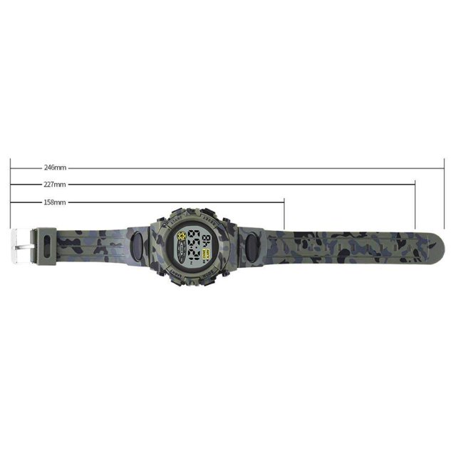 Reloj deportivo digital para niños Reloj electrónico informal resistente al agua Reloj LED de 7 colores con alarma Relojes de pulsera para niños y niñas