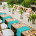 thumbnail image 3 of Turquoise Cloth Napkins, Modern Pure Turquoise Washable and Reusable Dinner Napkins Set of 8, Table Napkin for Kitchen Party Birthday Wedding Hotel Housewarming 20"x20", 3 of 8