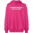 thumbnail image 2 of OXI Hoodie Sweatshirt - I Hate Pizza Said No One Ever, Basic Casual Hoodie for Men's and Women Fleece Hoodie Long Sleeve - Heliconia Large, 2 of 3