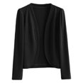 thumbnail image 4 of ZHOGXU Versatile Short Black Cardigan For Women Summer Outfit Lightweight Knit Top Casual For Daily Shopping, 4 of 4