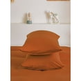 thumbnail image 6 of Burnt Orange Bedding Sets King Rust Duvet Cover Set Solid Pattern Washed Microfiber, No Filling, 6 of 9