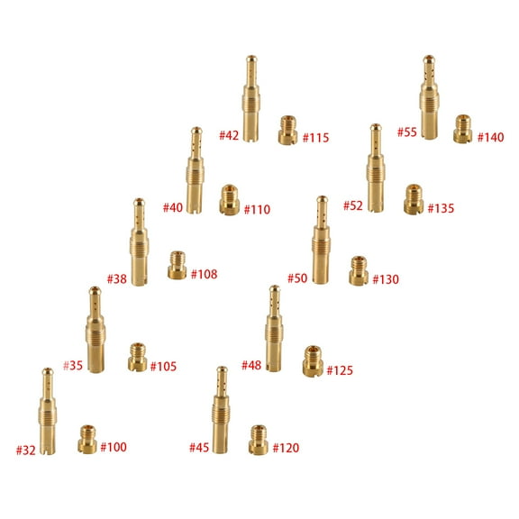 20 x Carburetor Main Jet Kit Slow Pilot Jet Set Kit For PWK Keihin OKO KOSO CVK