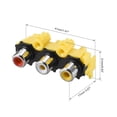 thumbnail image 2 of Conector AV Video de Montaje en panel PCB Triple toma RCA hembra Rojo Blanco Amarillo 2uds Unique Bargains, 2 of 4