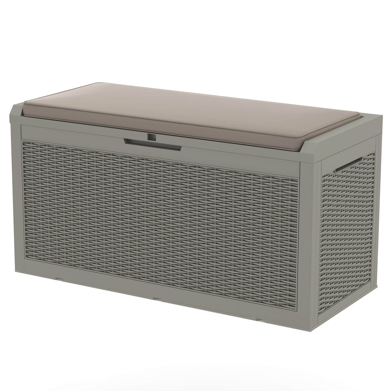 Patiowell 100 Gallon Deck Box with Soft Cushion Outdoor Resin Plastic