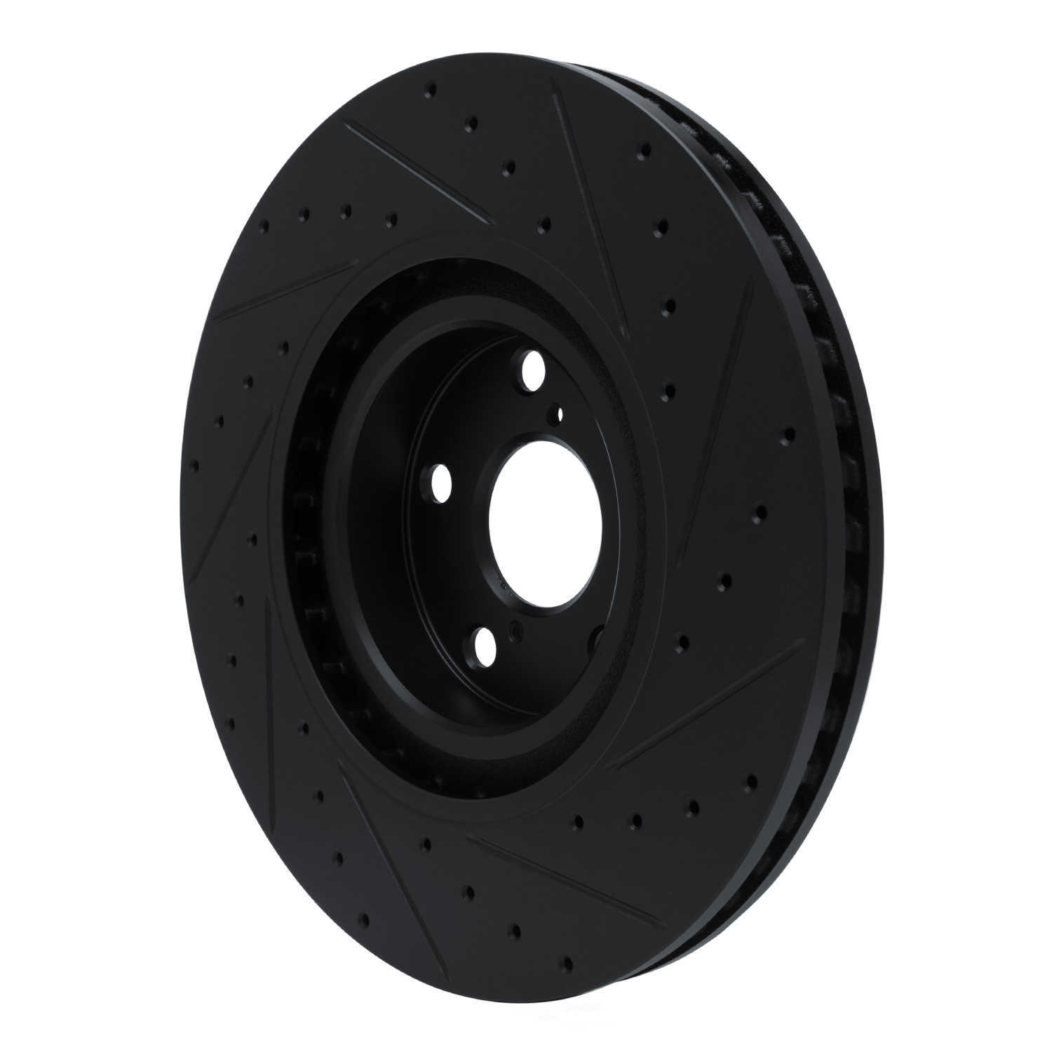 Dynamic Friction Company 633-75054D DFC Brake Rotor - Drilled And Slotted - Black