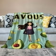 thumbnail image 2 of Nawypu Just A Girl Who Loves Avocado Throw Blanket for All Season Super Soft Warm Fluffy Lightweight Flannel Blanket Cozy Fuzzy Plush Bedding ​Blanket Gift for Girls Couch Sofa, 2 of 6