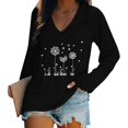 thumbnail image 2 of Camisas Para Mujer Camiseta Suelta de Manga Larga Jersey Tops Moda Casual Impresión Cuello en V Odeerbi ODB123545, 2 of 5