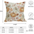 thumbnail image 2 of Fall Autumn Thanksgiving Pumpkin Throw Pillows Cover Set of 2 Orange White Pumpkins Outdoor Pillow Covers 18x18 Inch Harvest Linen Decorative Pillow Cases for Bedroom Couch Sofa Decor, 2 of 6