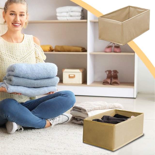 Yhmxh Kitchen Storage Kitchen Organizer Food Containers Drawer Organizer Small Clothing Items Drawer Organizer and Closet Divider Storage Box for Clothes Three Piece Suit