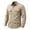 Khaki, variant on Men's Cotton Twill Long Sleeve Shirt Jacket with Multi Pockets Utility Shacket (L)