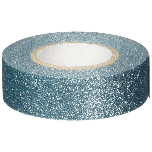 Best Creation GTS007 Cinta con purpurina 15 mm por 5 m Azul cielo