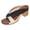 Brown, variant on Beach Flower Platform Dress High Heels Slipper Sandals for Women Boho Fashion Casual Color Block Leather Chunky Block Heeled Slip on Slides Summer Shoes Sky Blue Size 6.5