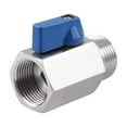 thumbnail image 6 of TOP-MAX 304 Stainless Stee Mini Ball Valve Female × Male Thread Thread Ball Valve for Oil Water Gas Silver and Blue (DN20 3/4''), 6 of 8