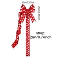 thumbnail image 3 of WUJDF 1Pc Valentine's Day Cabinet Ribbons Bows for Kitchen 78.8"X7.87" Large Red And White Heart Door Ribbon Cabinet Bows for Home Gifts Holiday Wall Furniture Party Decorations, 3 of 5