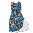 thumbnail image 1 of XFYSSS Robe d'Été Imprimée Mode Manches Sept-Quarts Col Rabattu Robe Manches Longues Col Rabattu, 1 of 5