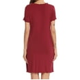 thumbnail image 4 of IROINNID Cocktail Dress for Women Wedding Guest Summer Home Thin Curling Solid Color Home Dress Cocktail Dress,Burgundy, 4 of 7