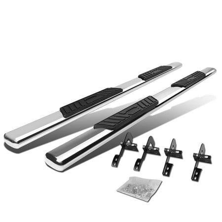 For 09-14 Ford F-150 Extended Cab Stainless Steel 5" Oval Side Step Nerf Bar Running Board Left+Right 10 11 12 13