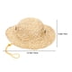 thumbnail image 4 of Sombrero de paja para niños para la playa, gorra con protección solar para niñas y niños, disfraz de granjero, sombrero tejido de ala ancha para verano al aire libre, 4 of 5