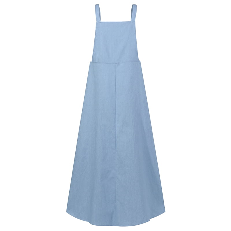 dungaree maxi dress