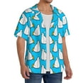 thumbnail image 2 of Xecao Duck Dives Men's Casual Short-sleeved Shirt, a button-up collared shirt with a pocket-XX-Large, 2 of 5