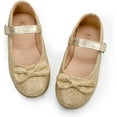 thumbnail image 3 of Kushyshoo Girl's Gold Glitter Ballet Flats Soft Mary Jane Dress Party Shoes Non-Slip 12M, 3 of 7