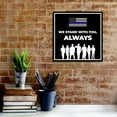 thumbnail image 4 of Square Plus We Stand with You Always Wall or Door Sign | USA Flag | Police First Responders Appreciation Signage - Medium, 4 of 8